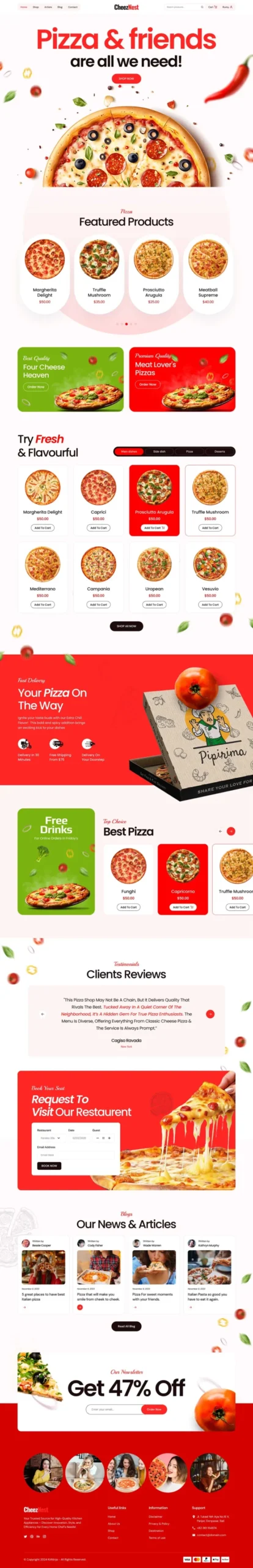 Pizza Restaurant & Fast Food Shop WooCommerce